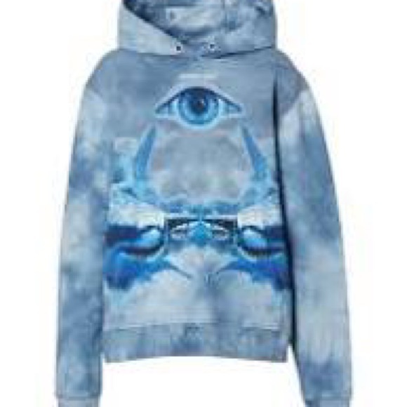 Burberry Blue Oversized Shark Print Hoodie! Size medium! No flaws! - Picture 7 of 7